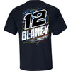 Ryan Blaney 2024 Patriotic Menards Car T-Shirt Blue #12 NASCAR