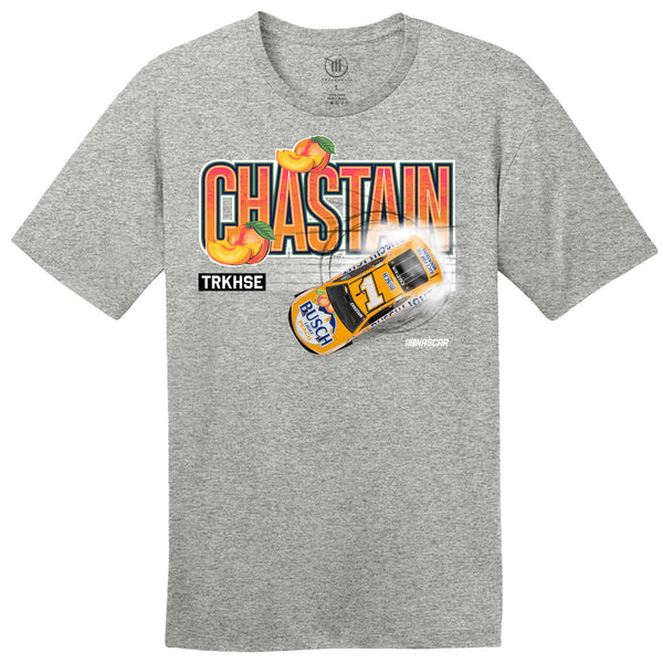 Ross Chastain 2024 Busch Light Peach Paint Scheme T-Shirt Gray #1 NASCAR