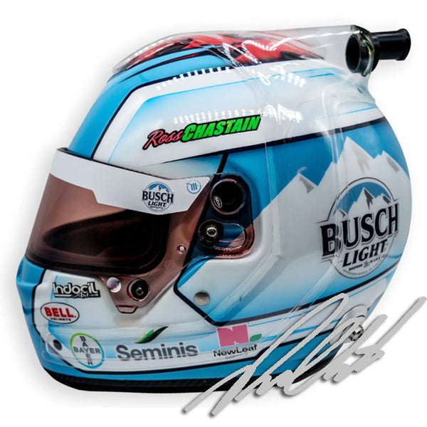 Ross Chastain Autographed 2024 Full Size Busch Light Collectible Replica Helmet #1 NASCAR