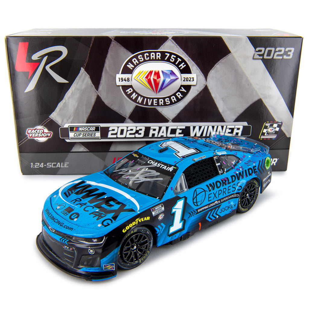 Ross Chastain Autographed Nashville Race Win 1:24 Standard 2023 Diecast Car #1 NASCAR