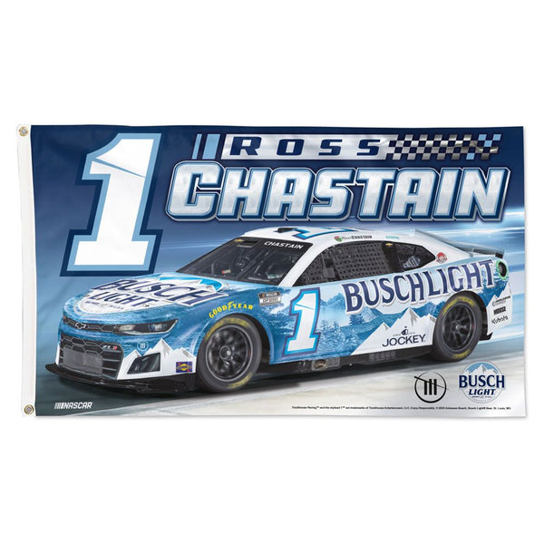 Ross Chastain 2024 Busch Light Car NASCAR 3x5 Flag #1 NASCAR