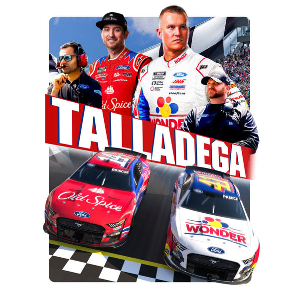 Dual Autographed Chase Briscoe / Ryan Preece Talladega Nights Tribute Old Spice / Wonder Bread Shake & Bake 2-Car Set 1:64 Standard 2023 Diecast Cars Preorder - Currently Projected June/July