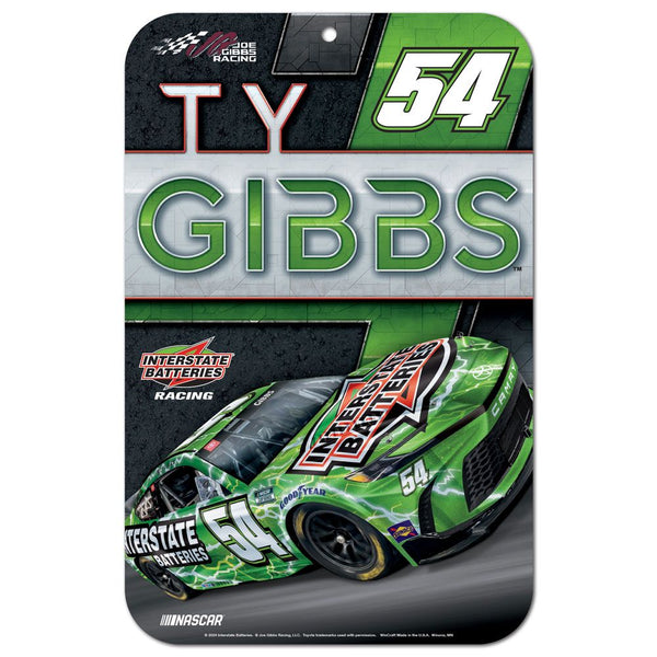 Ty Gibbs 2024 Interstate #54 11x17 Plastic Sign NASCAR