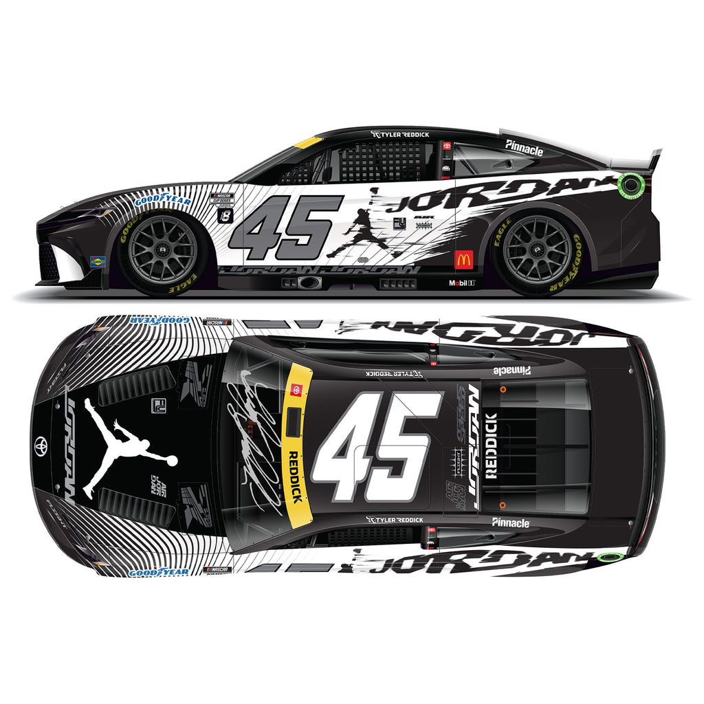 Tyler Reddick Autographed Jordan Brand Black 1:24 Standard 2024 Diecast Car Hand Signed #45 NASCAR