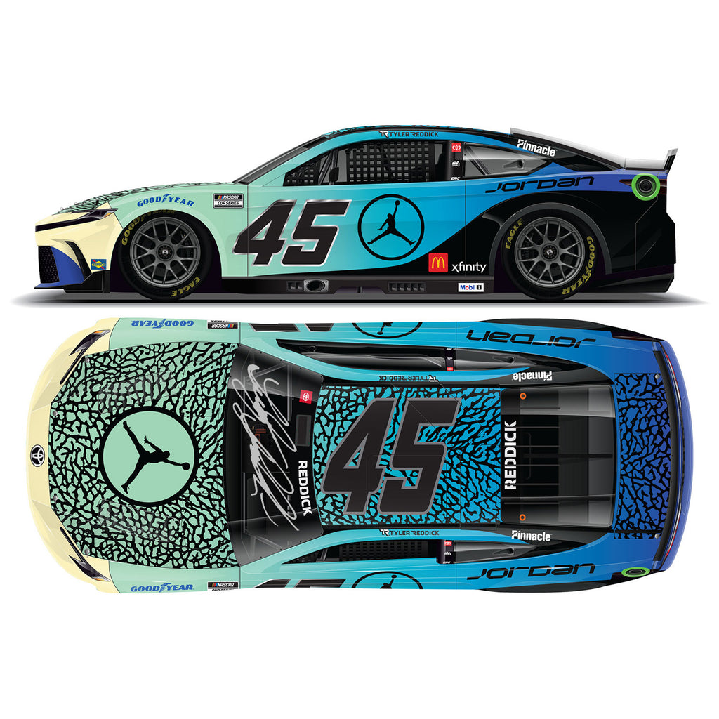 Tyler Reddick Autographed Jordan Brand Jumpman 1:24 Standard 2025 Diecast Car #45 NASCAR