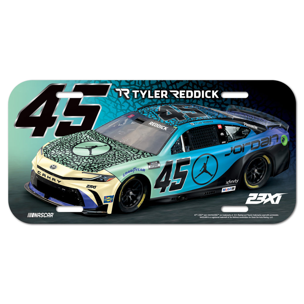 Tyler Reddick 2025 Jordan Brand Plastic Car License Plate #45 NASCAR