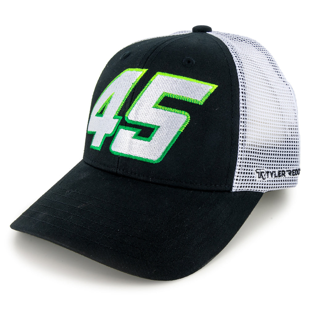 Tyler Reddick Exclusive Car Number 45 Mesh NASCAR Hat Black/White
