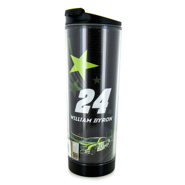 William Byron 2024 Plastic 14oz Tumbler Travel Mug #24 Raptor NASCAR