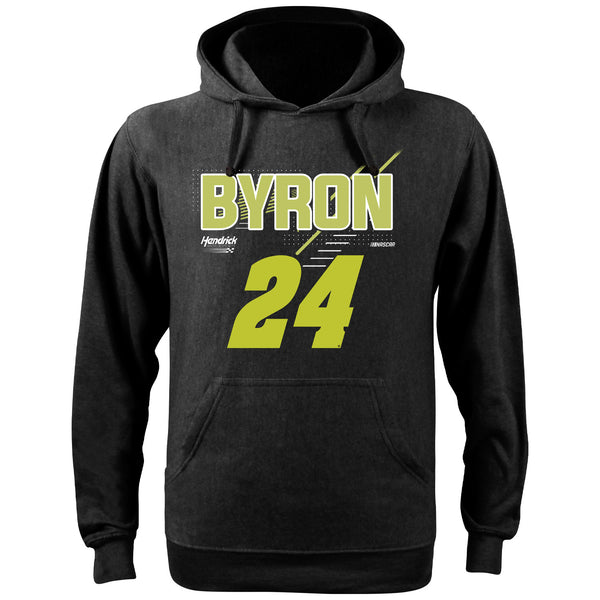 William Byron 2024 Name and #24 Hoodie Sweatshirt Black NASCAR
