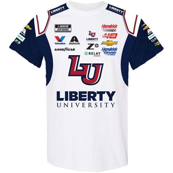 William Byron 2024 Liberty University Sublimated Uniform Pit Crew T-Shirt #24 NASCAR