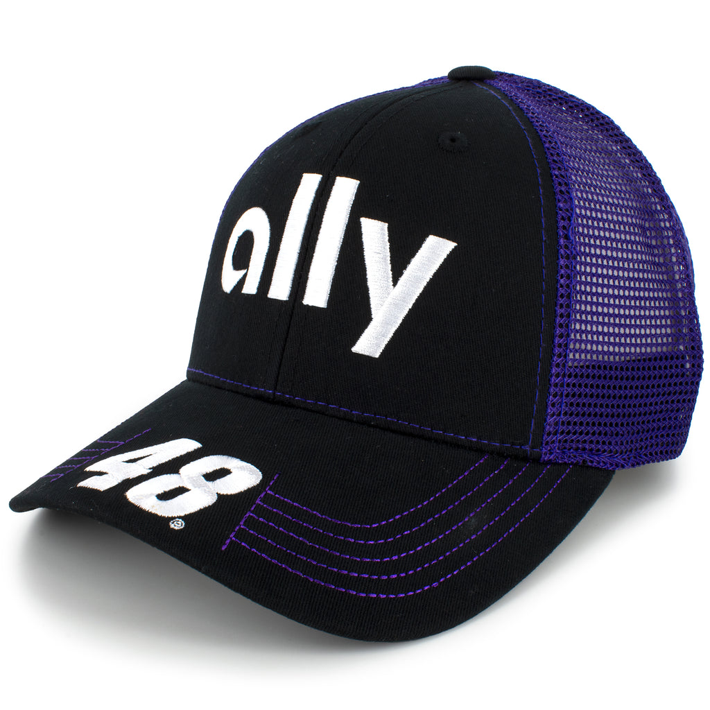 Alex Bowman Victory Lane Ally Sponsor Team Mesh NASCAR #48 Hat Purple