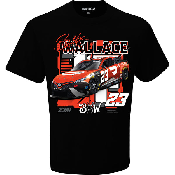 Bubba Wallace 2023 Doordash Draft T-Shirt Black #23 NASCAR