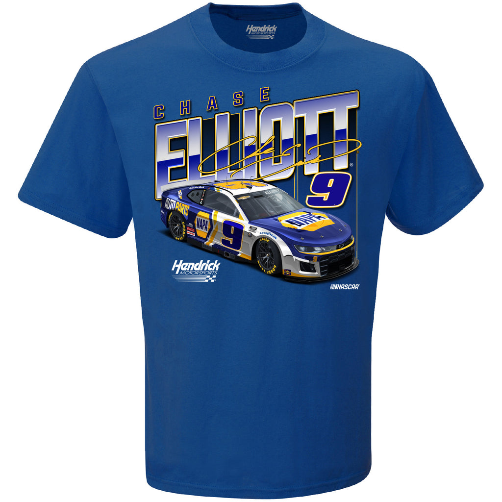 Chase Elliott 2023 NAPA Downforce T-Shirt Blue #9 NASCAR