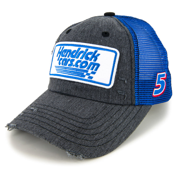 Kyle Larson 2023 HendrickCars Vintage Patch Hat Black/Blue #5 NASCAR
