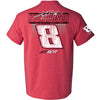 Kyle Busch 2023 Lifestyle #8 Distressed T-Shirt Red NASCAR
