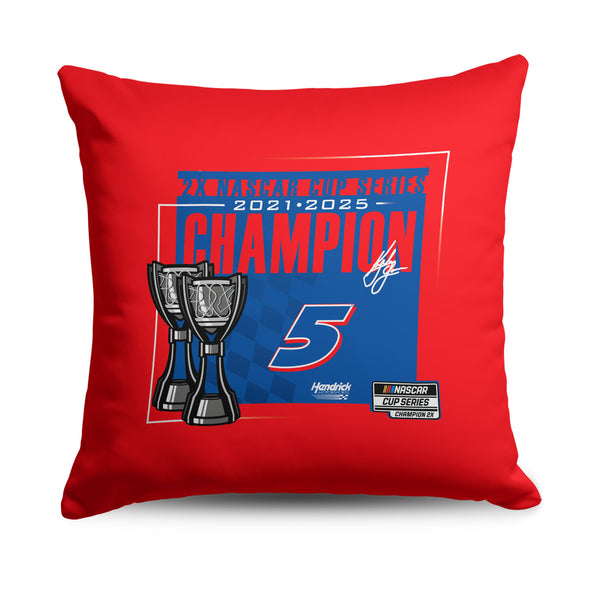 Kyle Larson 2025 NASCAR Champion 18x18 Two-Sided Pillow