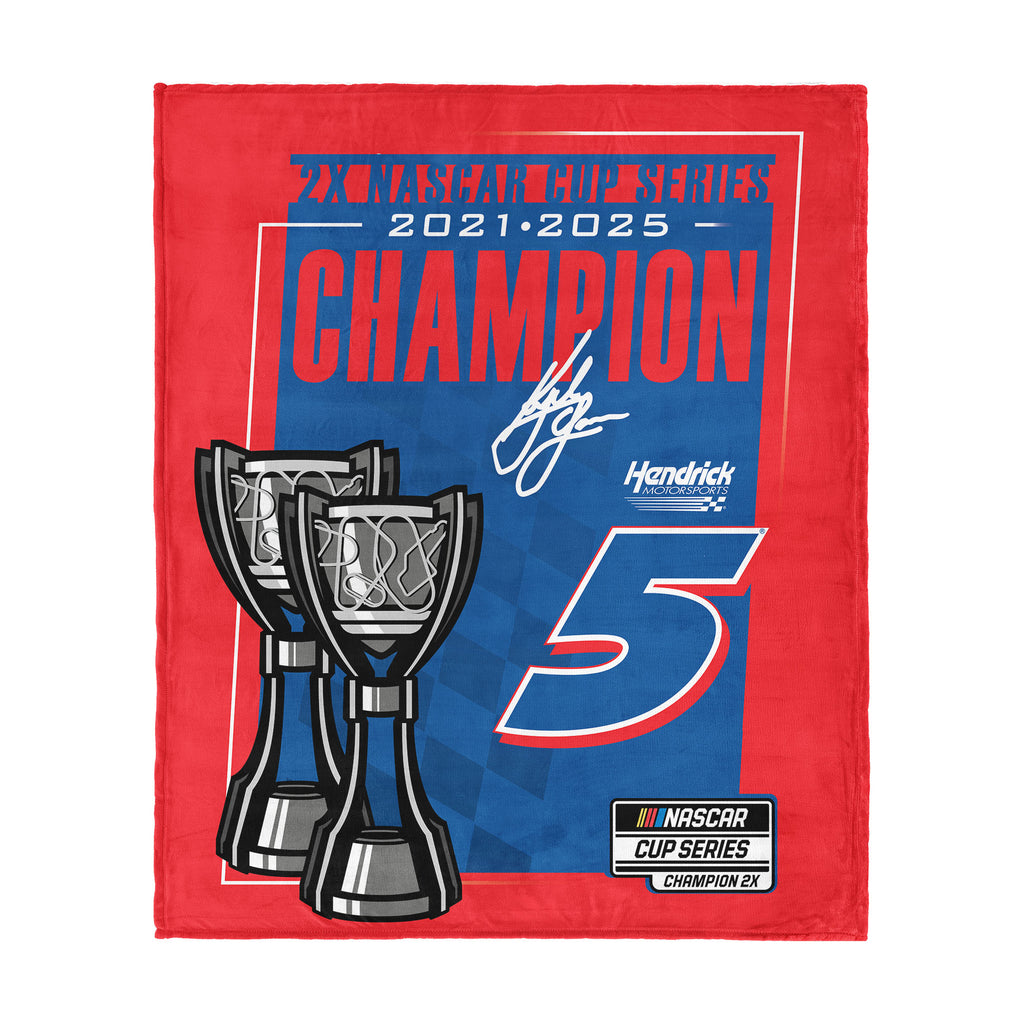 Kyle Larson 2025 NASCAR Champion 46x60 Silk Touch Throw