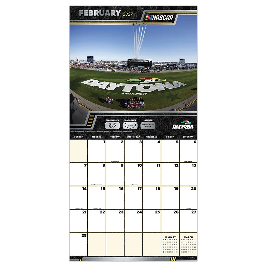 NASCAR Tracks 2027 Wall Calendar