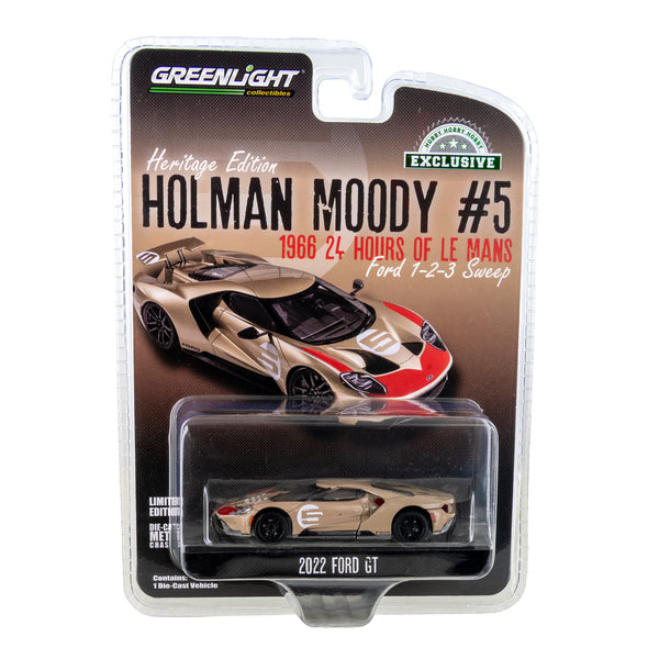 Greenlight 1:64 2022 Ford GT - Holman Moody #5 Heritage Edition - 1966 24 Hours of Le Mans Ford 1-2-3 Sweep Tribute