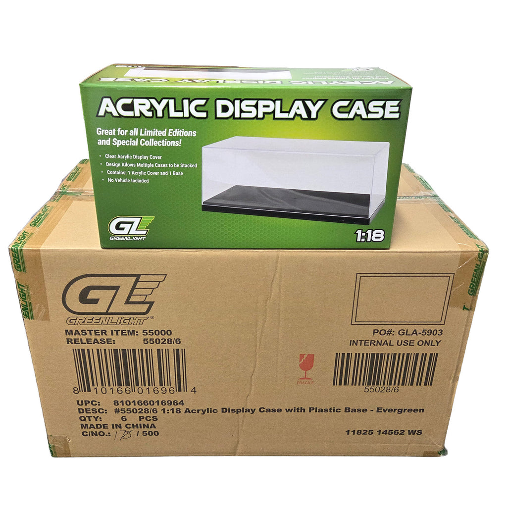 1/18th Scale Single Acrylic Diecast Car Display Case - FULL CASE OF 6