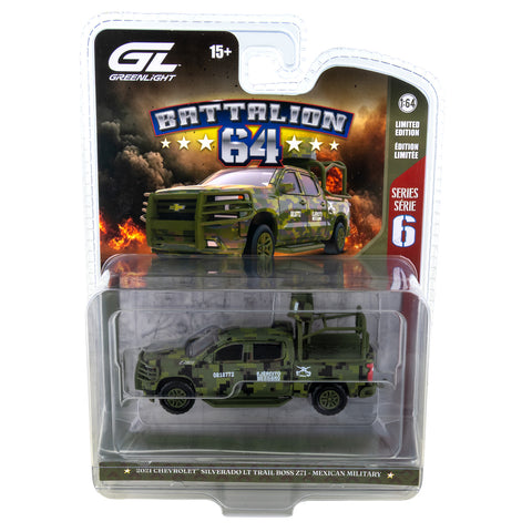 Greenlight 1:64 2021 Chevrolet Silverado LT Trail Boss Z71 - Mexican Military