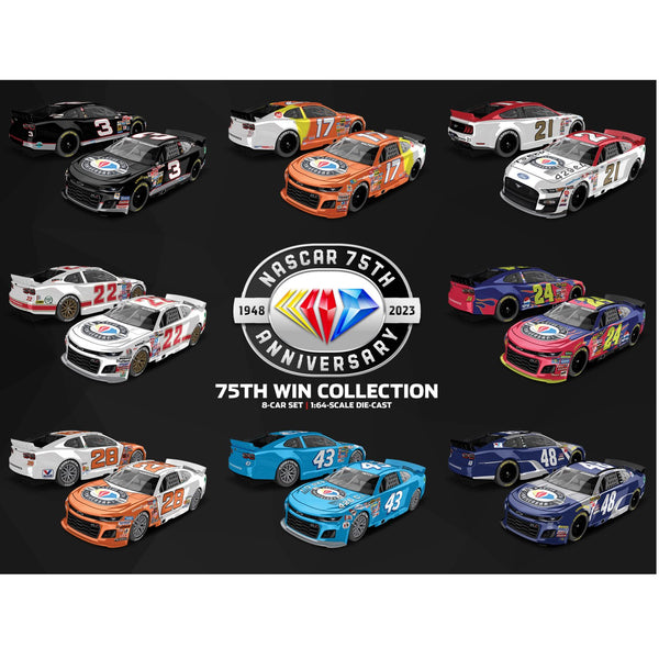 NASCAR 75th Anniversary Win Collection 8-Car 1:64 Standard 2023 Diecast Set In Special Collectible Packaging Preorder - Currently Projected December/January