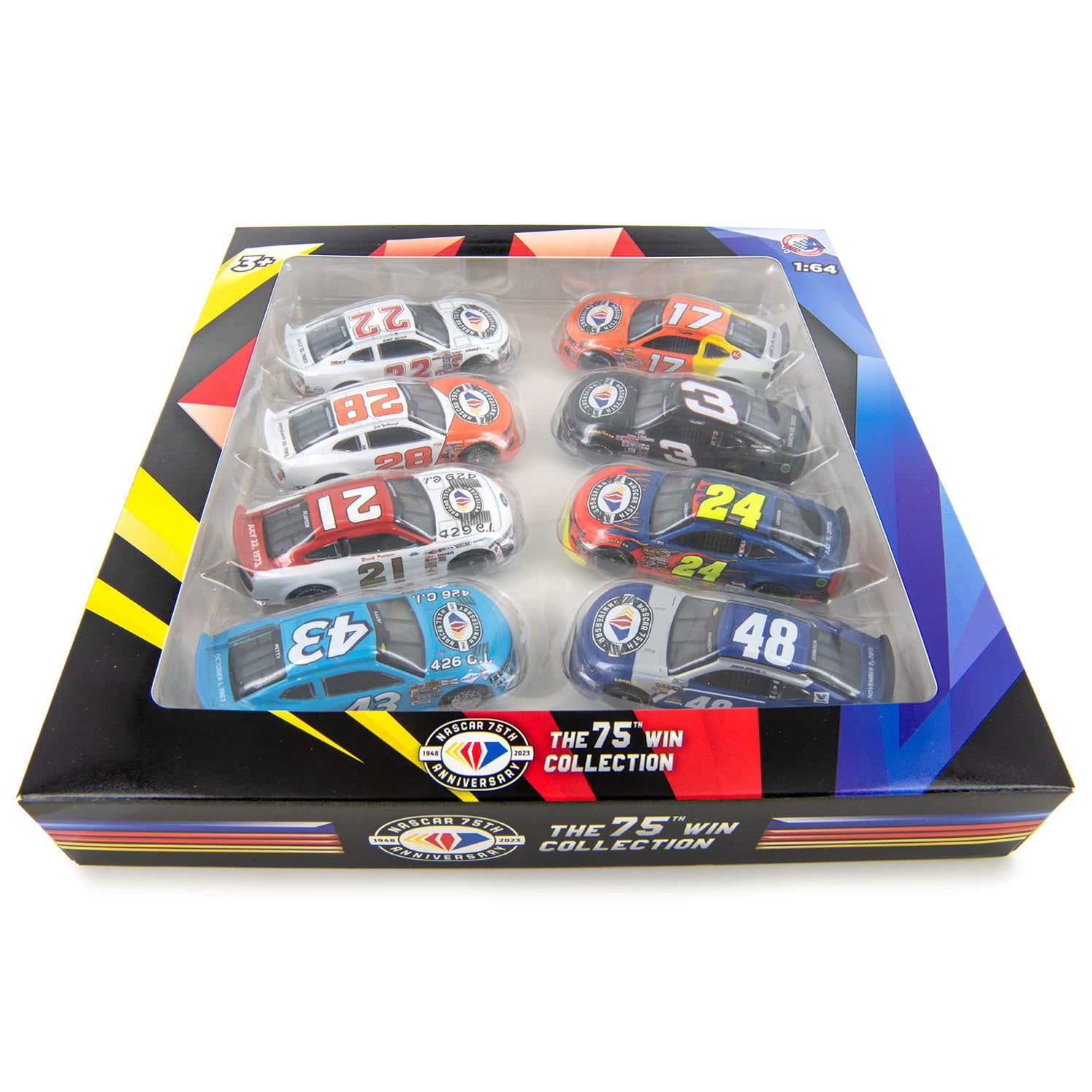 NASCAR 75th Anniversary Win Collection 75th Win Paint Scheme 8-Car 1:64 ...