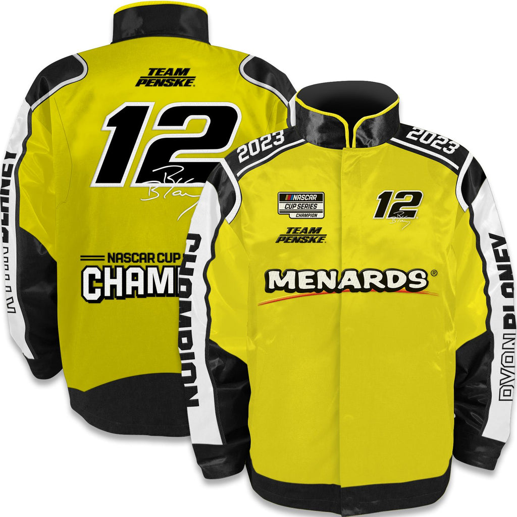 Ryan Blaney 2023 NASCAR Cup Series Champion Jacket #12 Menards