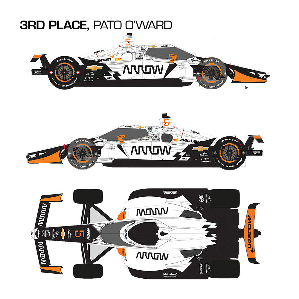 2025 Indianapolis 500 Victory Row NTT IndyCar Series 3-Car Set 1:64 2025 Diecast Car