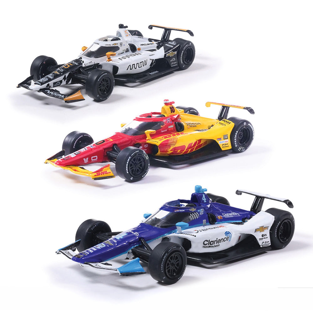 2025 Indianapolis 500 Victory Row NTT IndyCar Series 3-Car Set 1:64 2025 Diecast Car