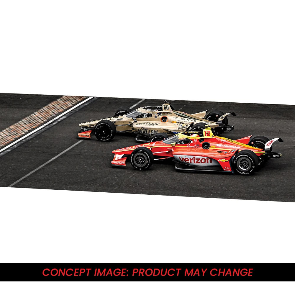 2026 Indianapolis 500 Closest Finish NTT IndyCar Series 2-Car Set 1:64 2026 Diecast Car #60 Felix Rosenqvist & #12 David Malukas