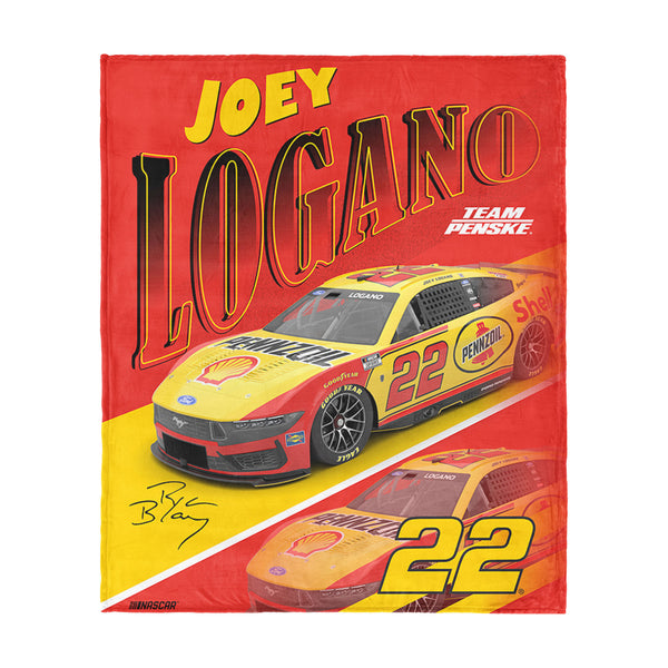 Joey Logano 2026 Shell Pennzoil 46x60 Silk Touch Throw #22 NASCAR