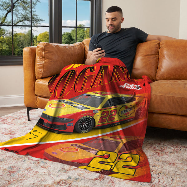Joey Logano 2026 Shell Pennzoil 46x60 Silk Touch Throw #22 NASCAR