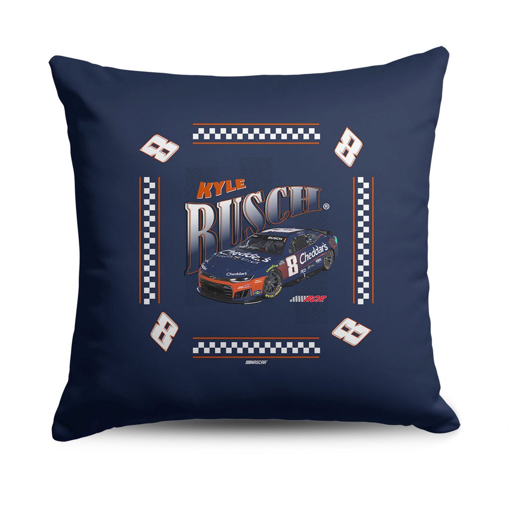 Kyle Busch 2026 Cheddar's 18x18 Two-Sided Pillow #8 NASCAR