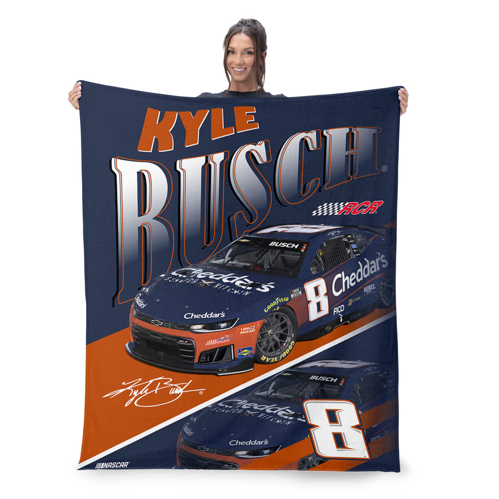 Kyle Busch 2026 Cheddar's 46x60 Silk Touch Throw #8 NASCAR