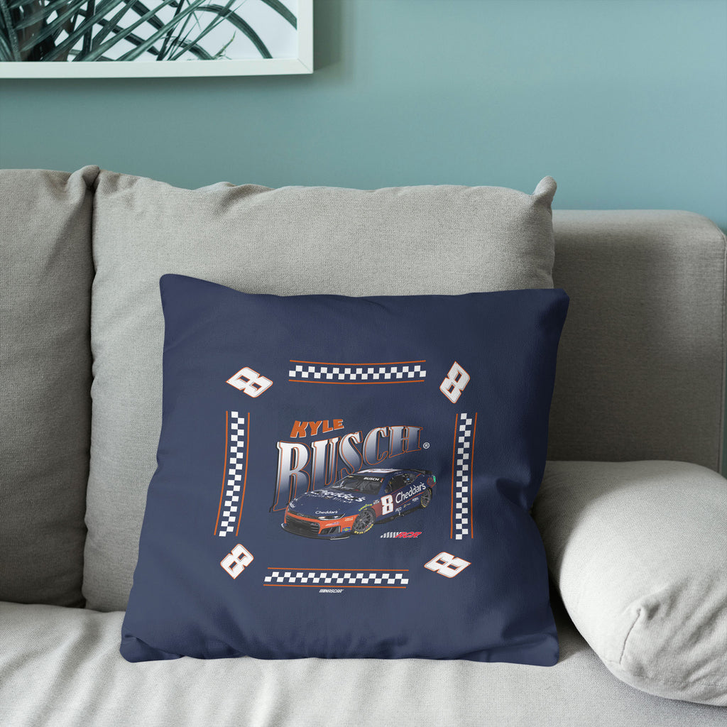Kyle Busch 2026 Cheddar's 18x18 Two-Sided Pillow #8 NASCAR