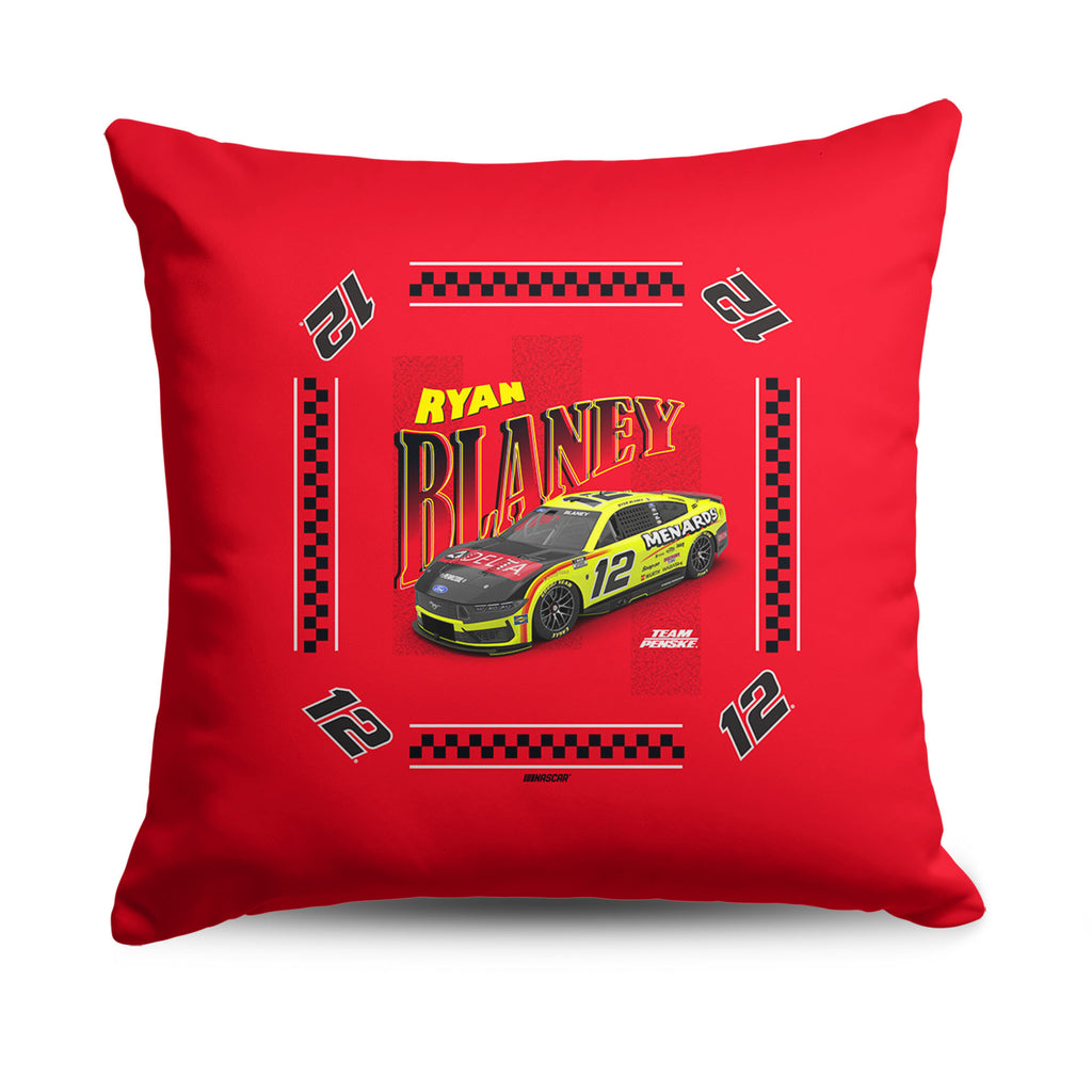 Ryan Blaney 2026 Menards 18x18 Two-Sided Pillow #12 NASCAR