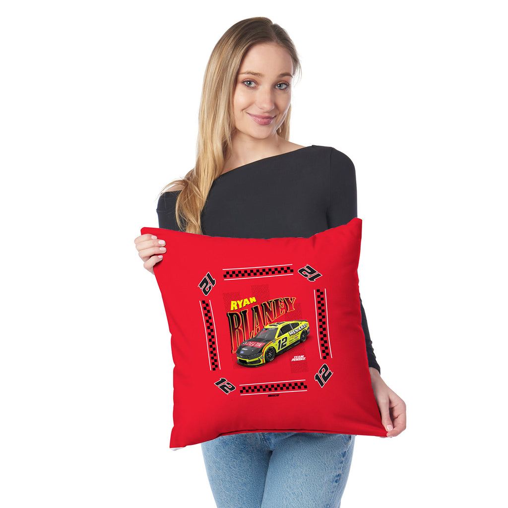 Ryan Blaney 2026 Menards 18x18 Two-Sided Pillow #12 NASCAR