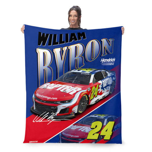 William Byron 2026 Raptor 46x60 Silk Touch Throw #24 NASCAR