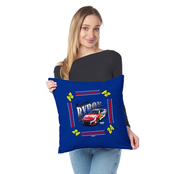 William Byron 2026 Raptor 18x18 Two-Sided Pillow #24 NASCAR