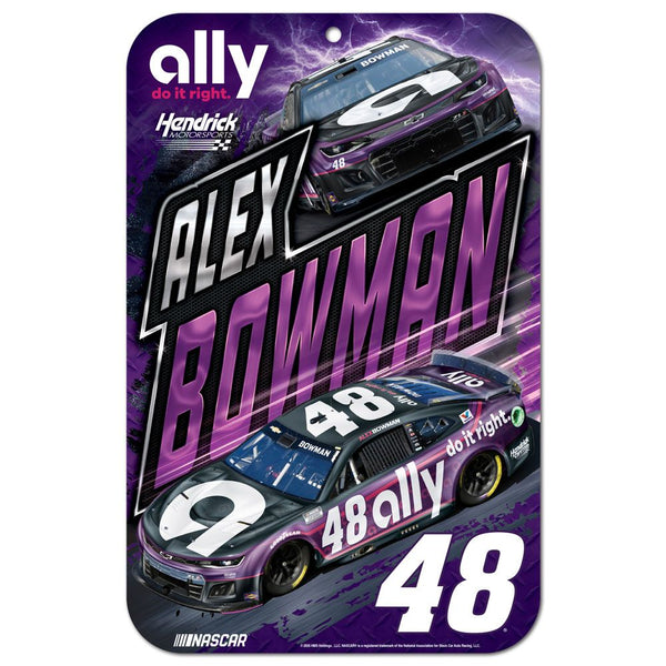 Alex Bowman 2025 Ally #48 11x17 Plastic Sign NASCAR