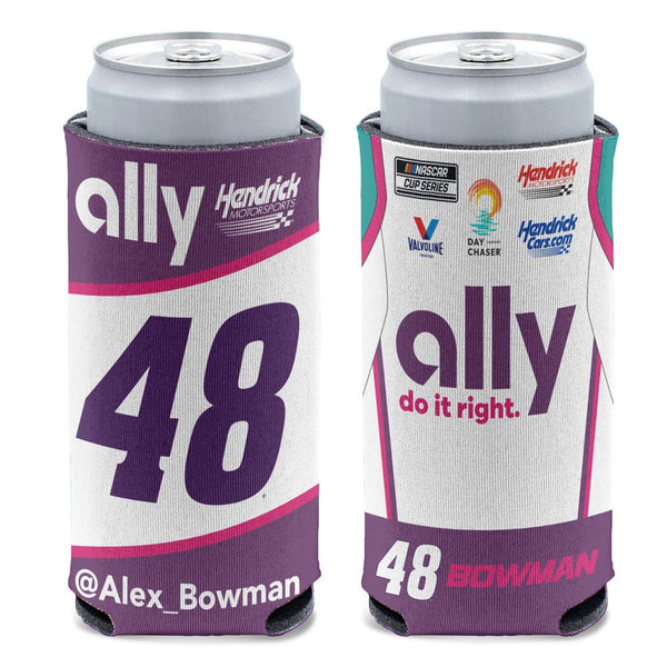 Alex Bowman 2023 Ally #48 Slim Can Hugger 12oz Cooler NASCAR