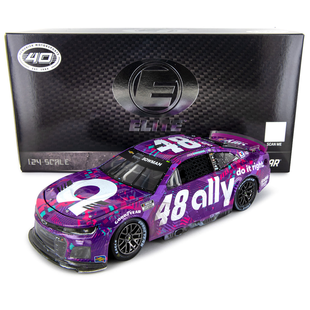 Alex Bowman ELITE Chicago Street Course Race Win 1:24 2024 Diecast Car Ally #48 NASCAR