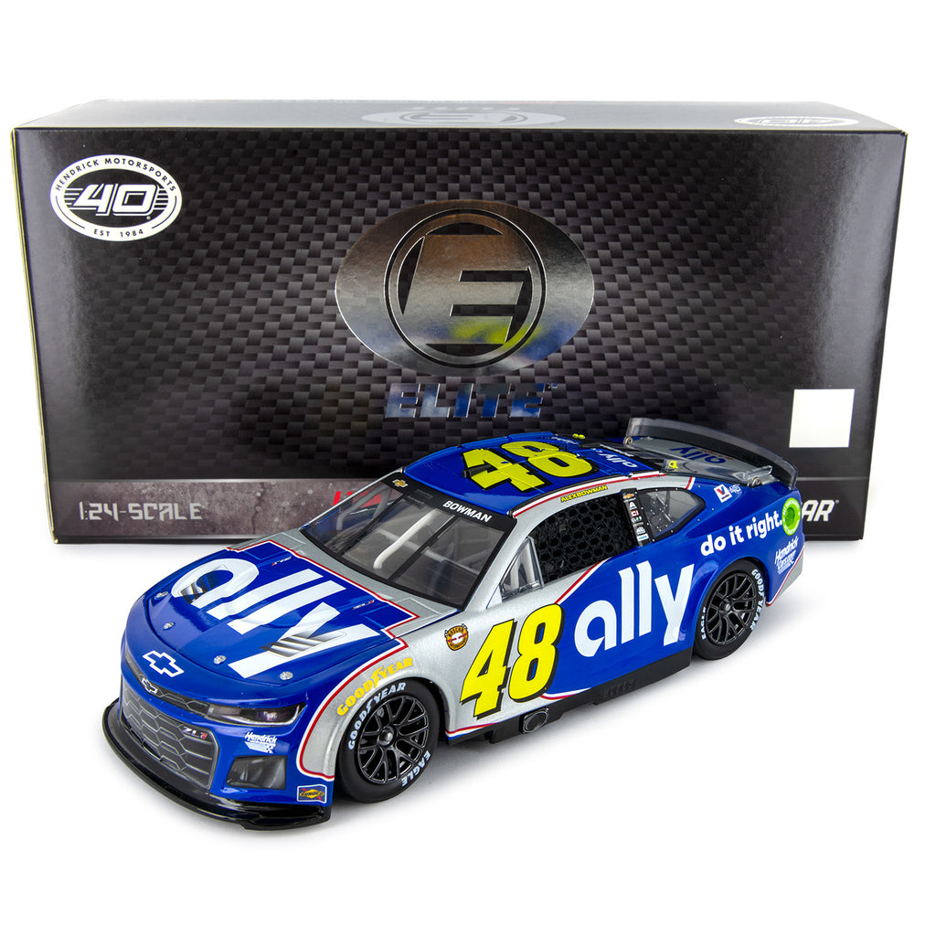 Alex Bowman ELITE Darlington Throwback to 2002-2005 Jimmie Johnson 1:24 2024 Diecast Car #48 NASCAR
