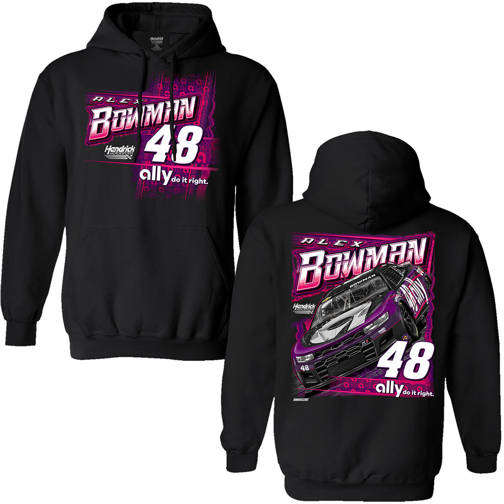 Alex Bowman 2025 Ally Black 2-Spot Hoodie #48 NASCAR