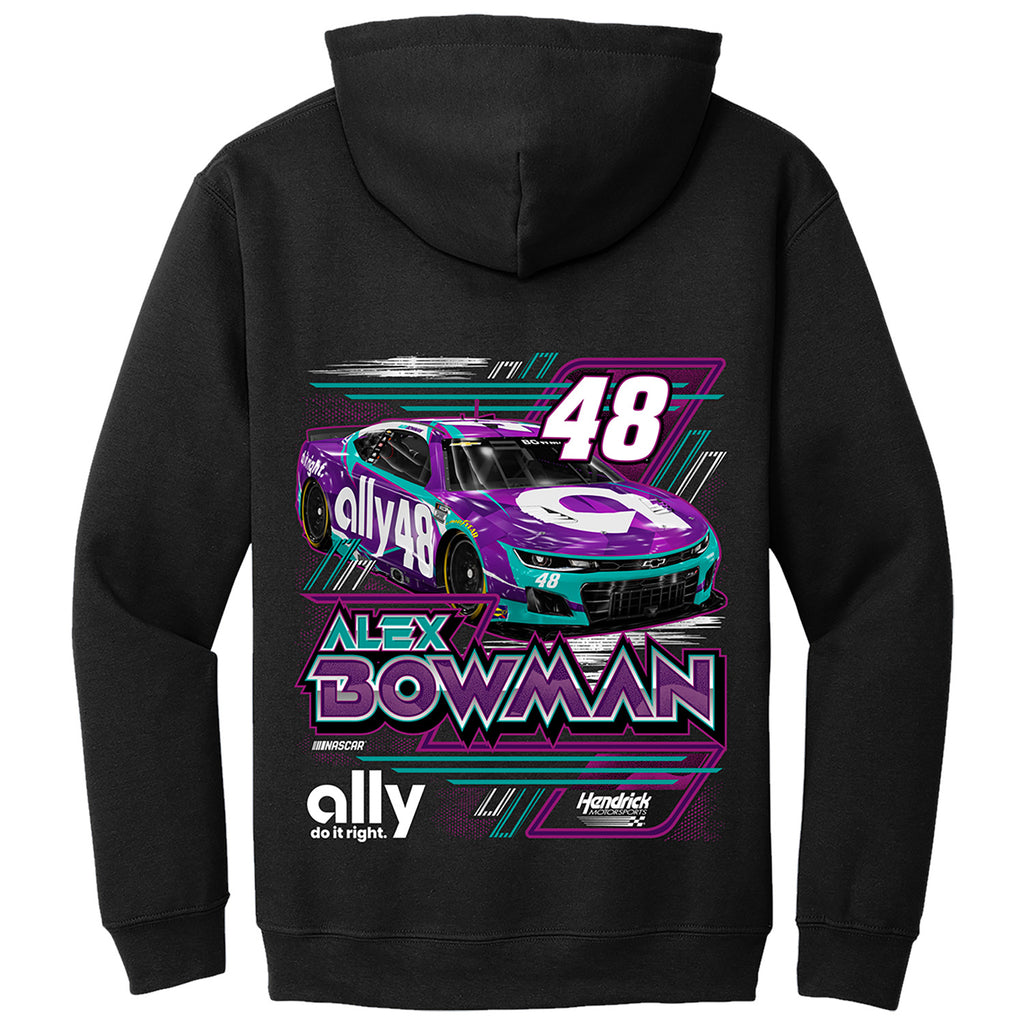 Alex Bowman 2026 Ally Bolt Black 2-Spot Hoodie #48 NASCAR