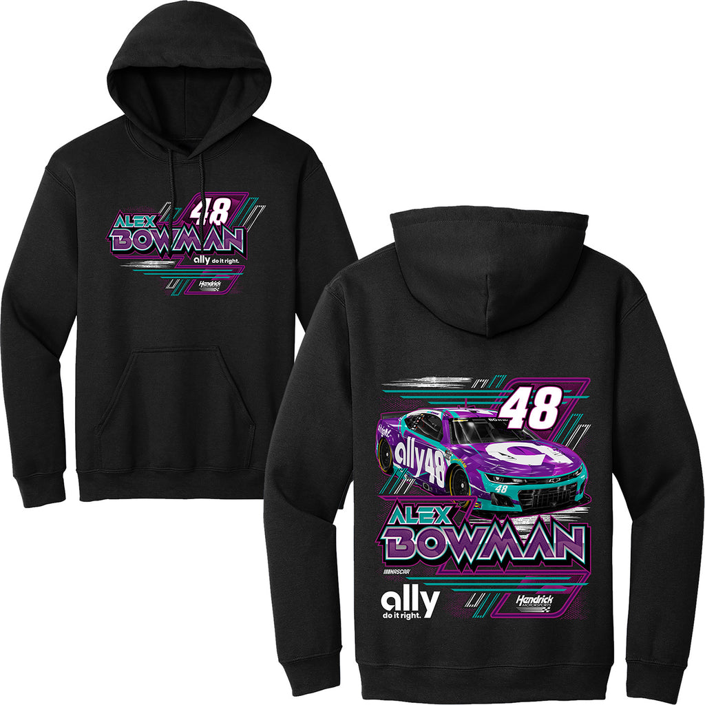 Alex Bowman 2026 Ally Bolt Black 2-Spot Hoodie #48 NASCAR