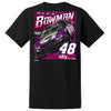 Alex Bowman 2025 Ally Black 2-Spot T-Shirt Black #48 NASCAR