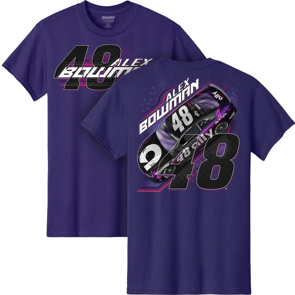 Alex Bowman 2025 Ally Purple 2-Spot T-Shirt #48 NASCAR