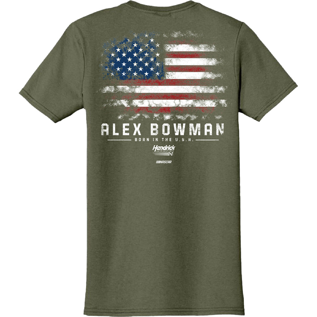 Alex Bowman 2026 Military Green #48 Born in the USA T-Shirt NASCAR